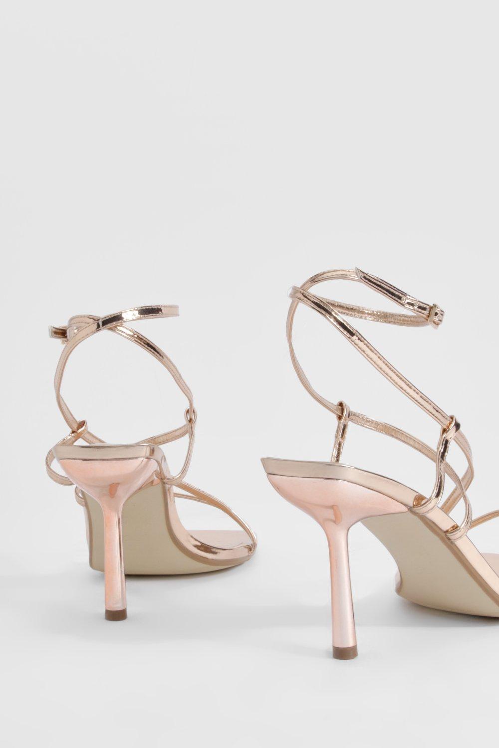 Boohoo rose gold cheap heels